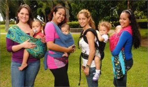 Varie tipologie di babywearing